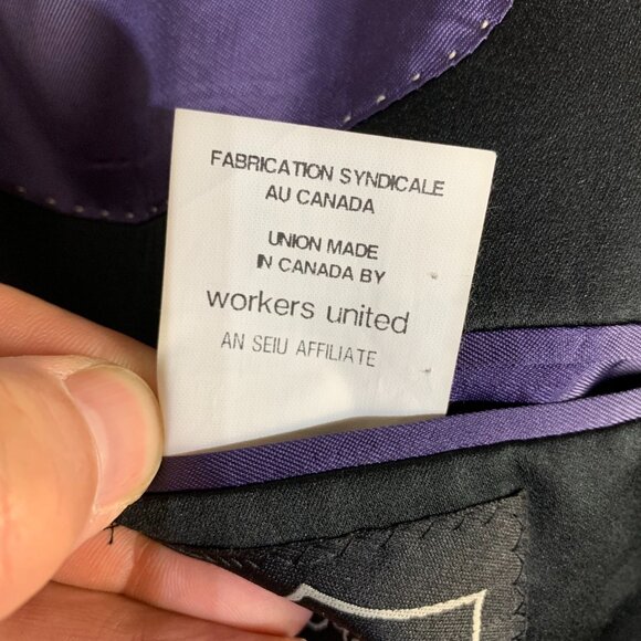 Vintage 90s Union Label Jack Victor Gable Tux Super 100's Wool Tuxedo Jacket - Picture 12 of 16